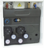 AFRISO Zestaw mieszający PrimoBox AZB 251 w szafce, zawór obrotowy z siłownikiem ARM 141, zawór termostatyczny ATM 561