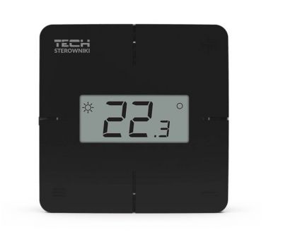 TECH R-X Regulator temperatury przewodowy zasilany z listwy natynkowe czarny