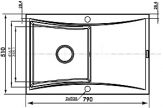 PYRAMIS ZLEWOZMYWAK GRANITOWY Softline (79x51) 1B 1D gafit metaliczny