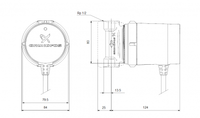 GRUNDFOS Pompa cyrkulacyjna z zegarem 15-14 BDT PM 99812350